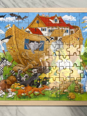 Goki Educational Puzzle Noah's Ark 96 Pieces New