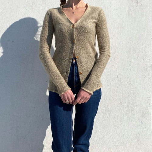 Max & Co knitted cardigan used, size S, beige gold