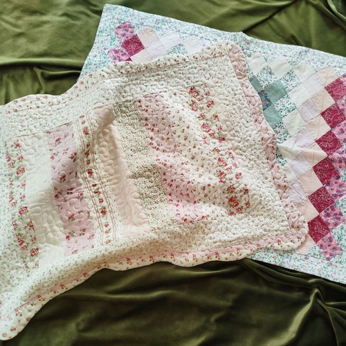 Patchwork pillowcases set like new, cotton, 2 pieces
