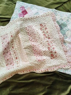 Patchwork pillowcases set like new, cotton, 2 pieces