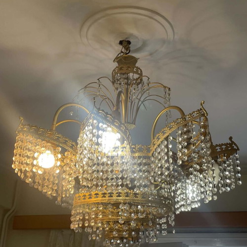 Lighting set with Swarovski crystals, like new, 3 pieces, gold