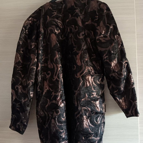 Women's suit set jacket and skirt used, brown