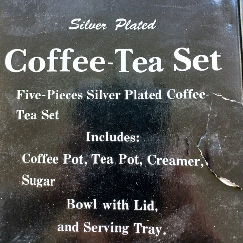 Silver plated coffee and tea set 5 pieces like new
