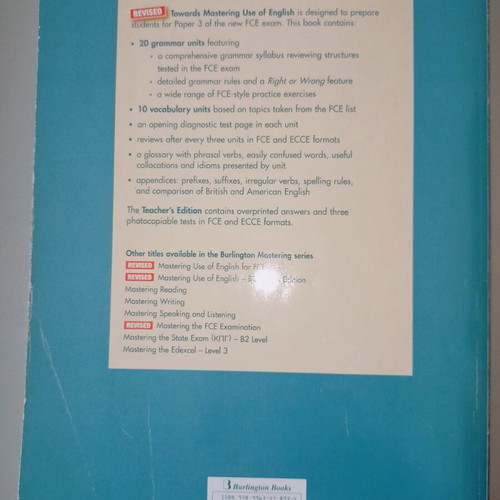 Towards Mastering Use of English Pre-FCE Student's Book like new
