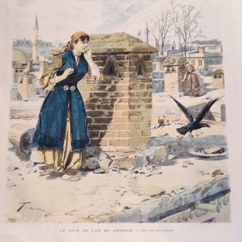 1890 lithographs authentic set of 2 for framing