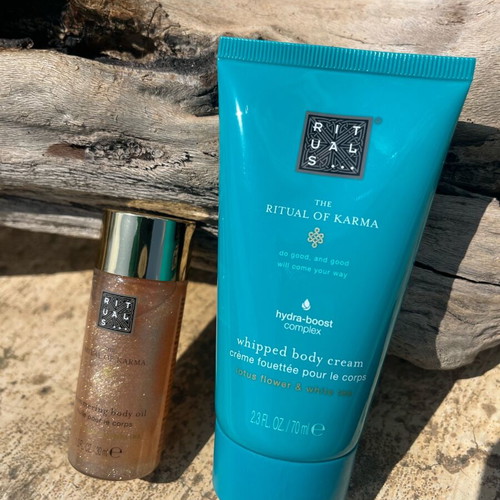 Rituals body cream 70ml Karma and shimmering body oil 30ml brand new