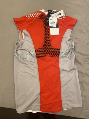 Salomon technical compression shirt, new, size M, orange and white