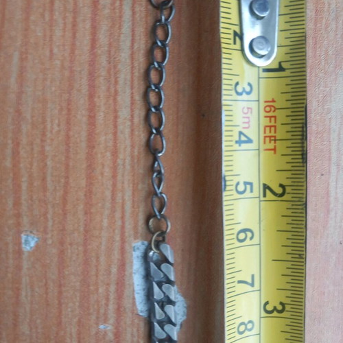 Necklace Chain Prada Milano Dal 1913 used, gray and brown
