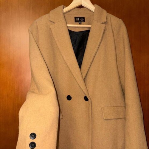 Zara coat large like new, taupe color, classic cut