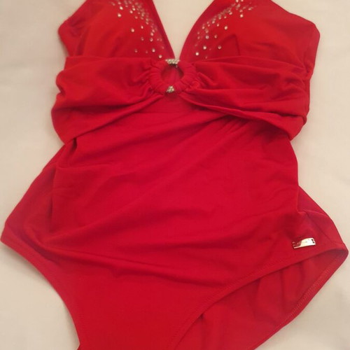Red bodysuit used, like a swimsuit
