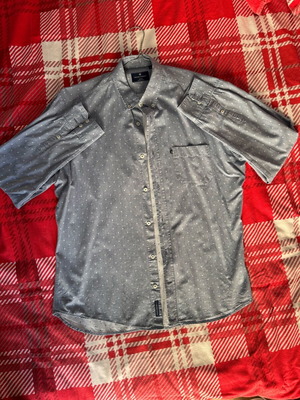 Oxford Company shirt XL blue indigo polka dot like new
