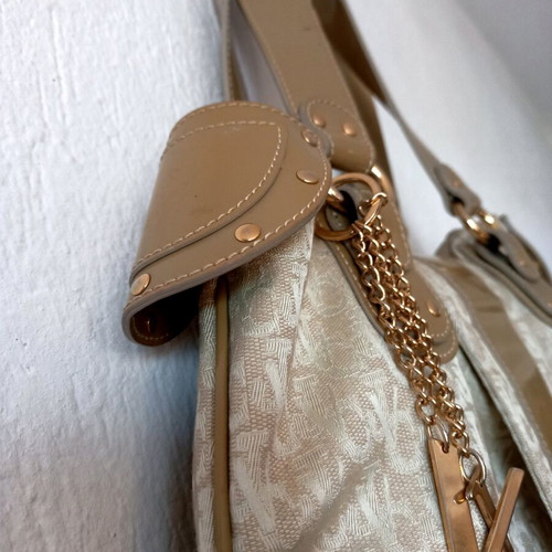 Versace Jeans Couture shoulder bag used, beige and gold