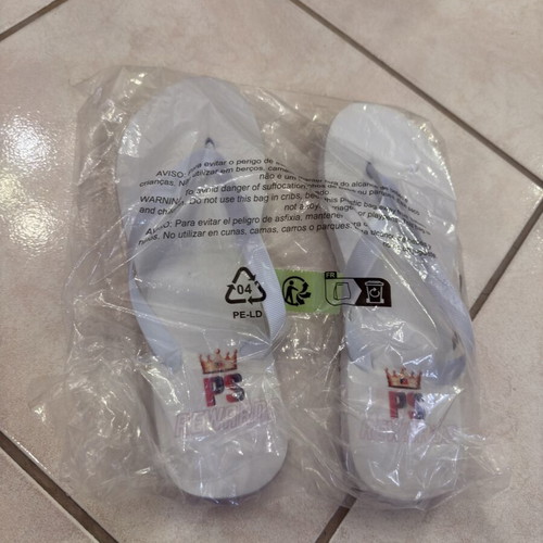 White Flip Flops new, size L/XL