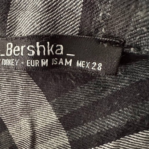 Long checkered shirt Bershka size M like new