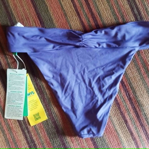 Benetton bikini set with crochet top new, purple, size XS
