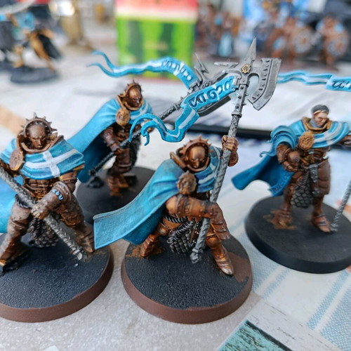 Stormcast Eternals Warhammer Age of Sigmar miniatures partially painted, used