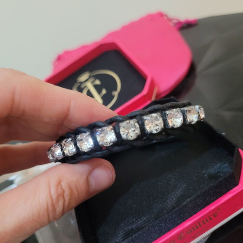 Juicy Couture Bracelet with Crystals like new, black and white