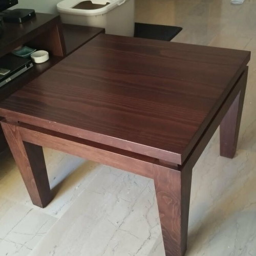 Square coffee table like new, solid wood, dark finish, 70x70x50 cm
