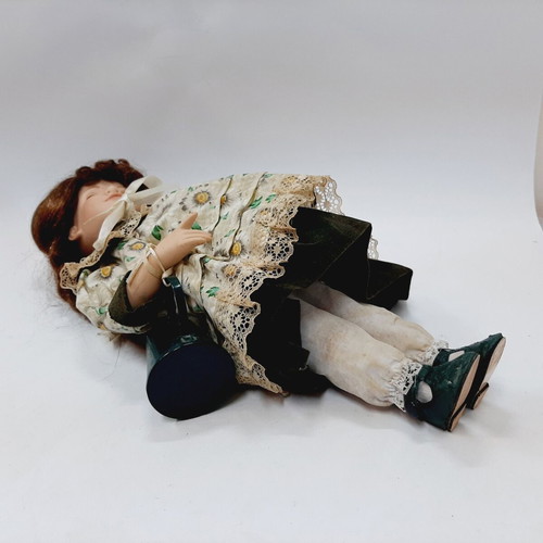 Vintage gardener doll with original outfit and watering can