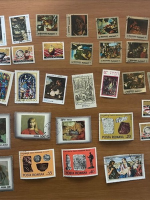 Vintage stamp collection used, 50+ pieces from International Philatelic Circle