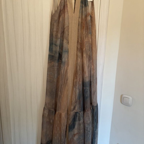 Moutaki dress turquoise and gold, size M/S