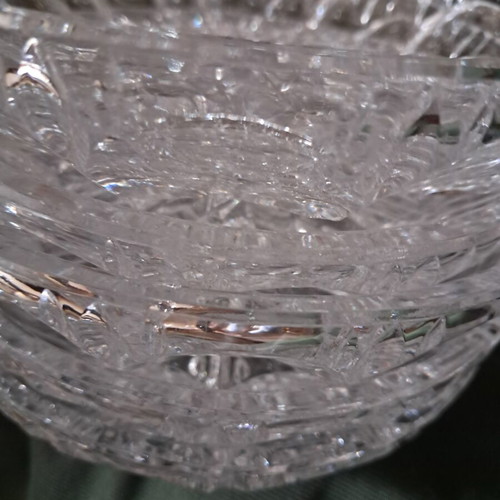 Set of 12 vintage crystal dessert and fruit plates like new
