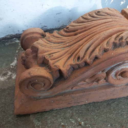 Ceramic frieze used with phytomorphic design, antique