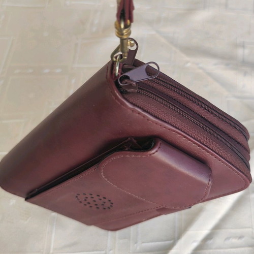 Leather personal organiser brown vintage new