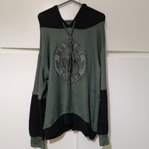 Thin cypress hoodie blouse one size like new, green