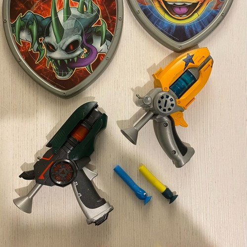 Slugterra Blaster set used with visible wear