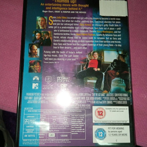 Save the Last Dance DVD like new, subbed adventure romance