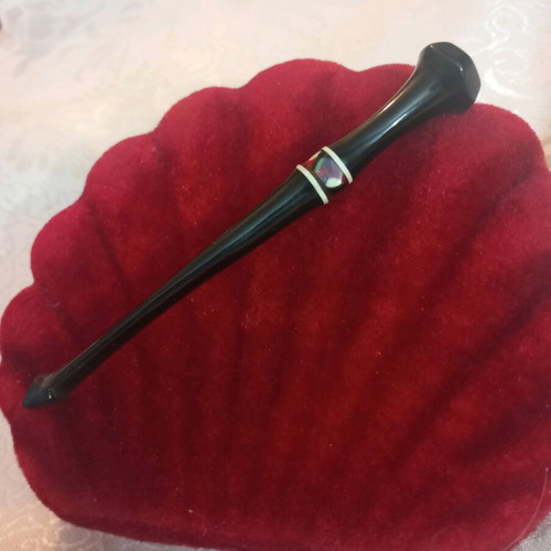 Wooden cigarette pipe used, vintage female 9.5cm