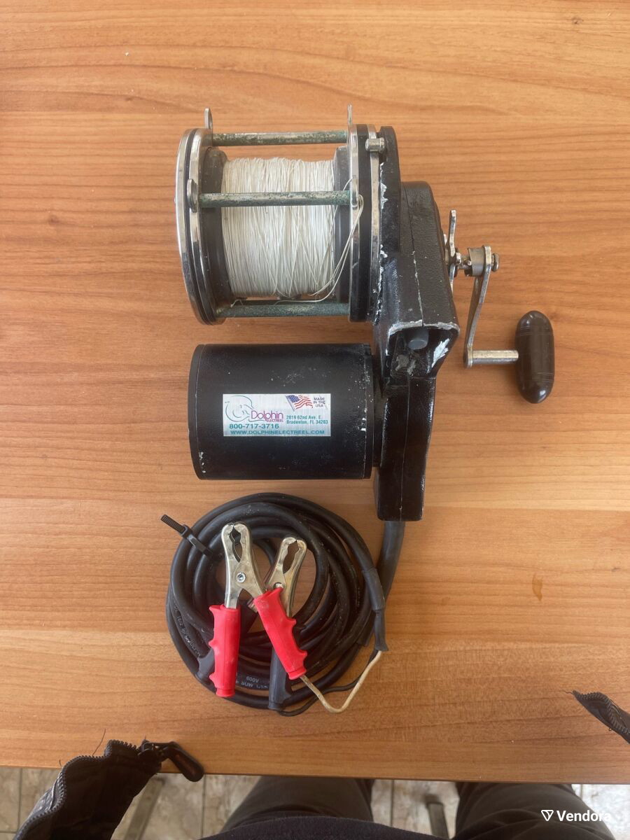 dolphin electric fishing reel Fathom 30 Braid line Vintage OLYMPIC DOLPHIN 614 Conventional