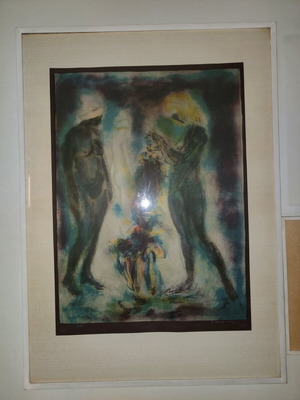 Pavlos Moschidis color lithograph like new, signed