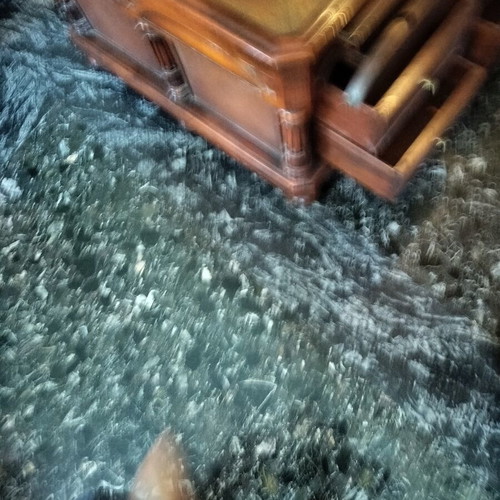 Neoclassical coffee table used with 18 drawers and 6 writing shelves