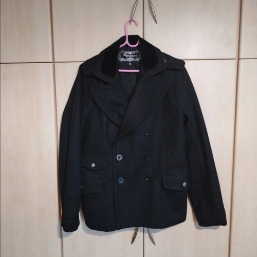 Pepe Jeans coat like new, black, size M, thick and warm