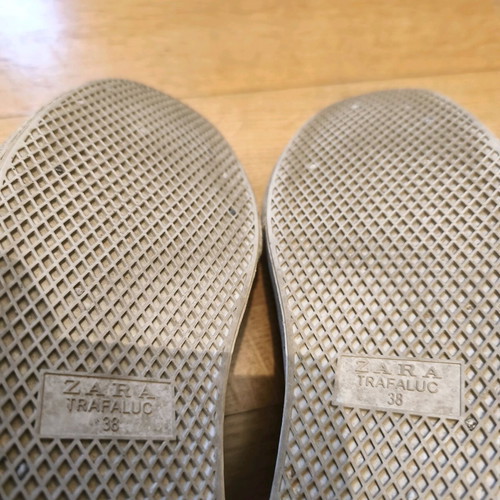Sneakers Zara TRF Woman size 38 used, black with glitter laces