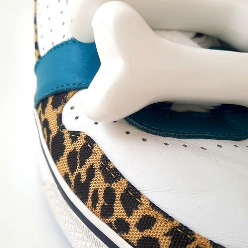 Adidas x Jeremy Scott JS Bones "Flintstones" Leopard sneakers size US 9