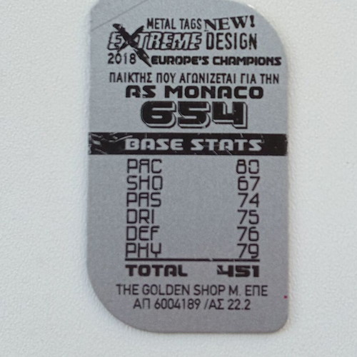 Football tags used Europe's Champions 2018, set of 2