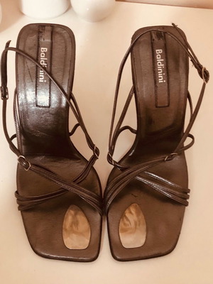 Baldinini sandals used, silver, size 38, vintage