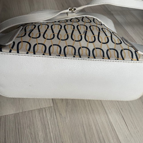 Furla backpack used, beige with front accessory option