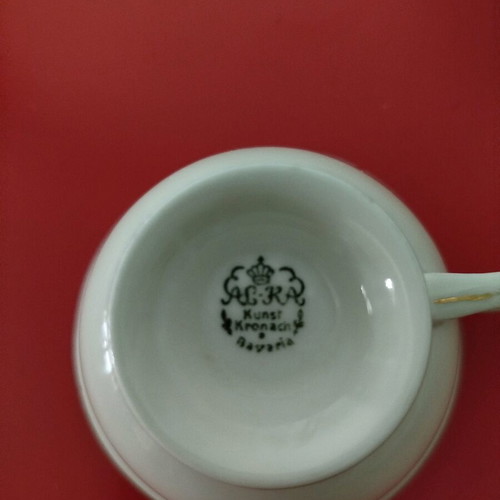 Alka Kunst Bavaria porcelain coffee cup like new with gold trim