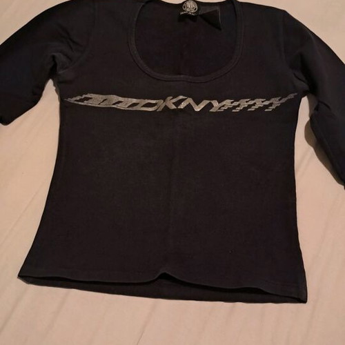 DKNY long sleeve blouse used, black, size S