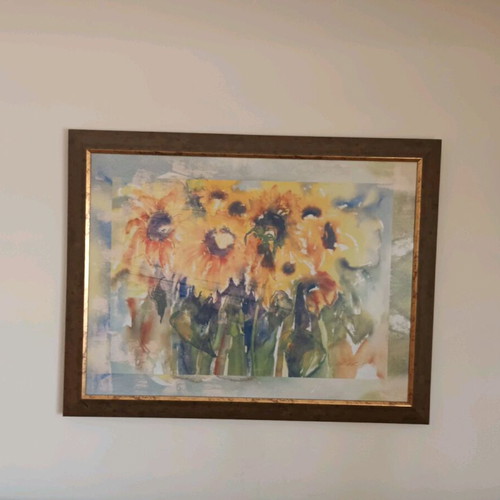 Original signed painting in wooden frame like new