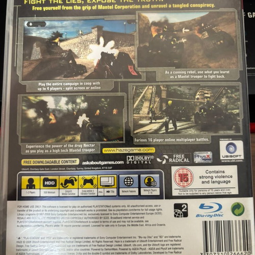 Haze PlayStation 3 video game used, shooting genre