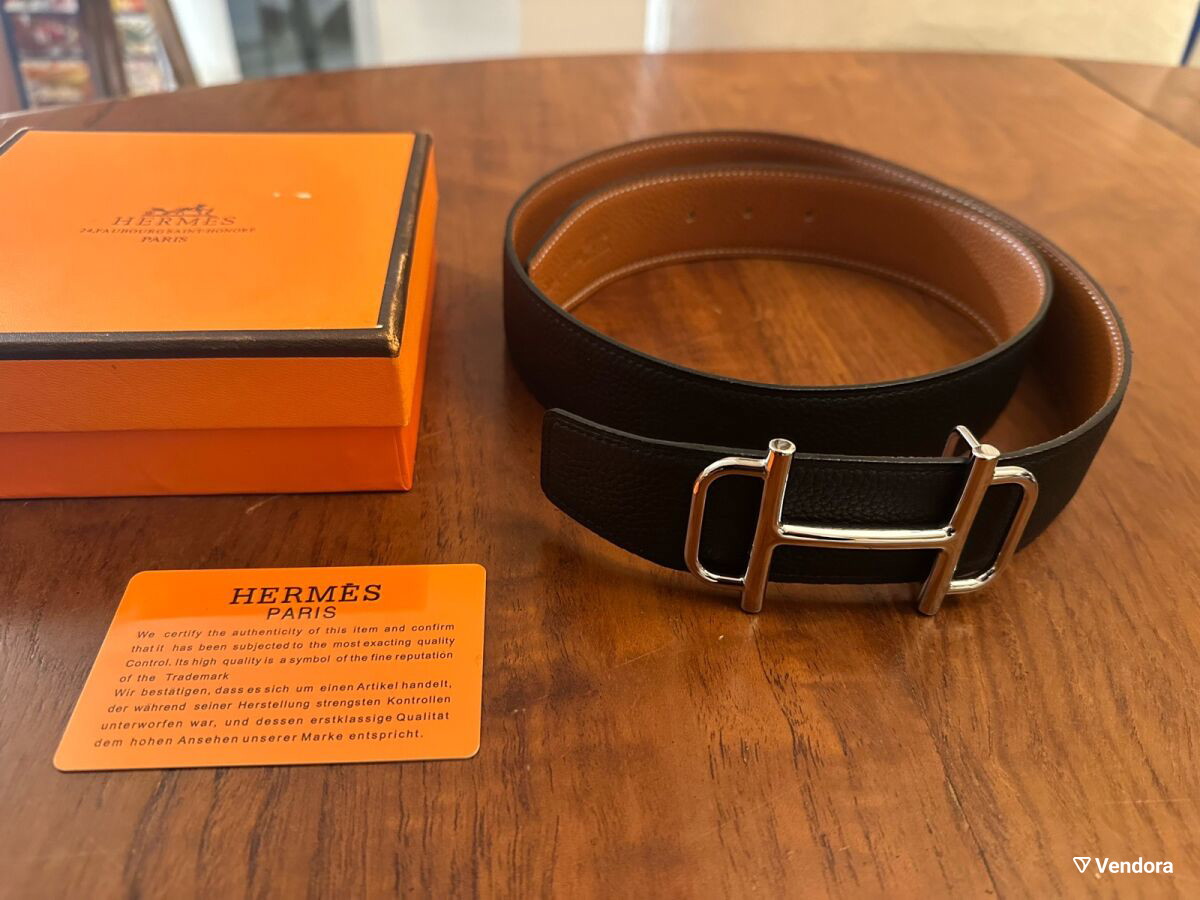 Hermes 90 Reversible Belt Black Like New - € 400,00 - Vendora.cy