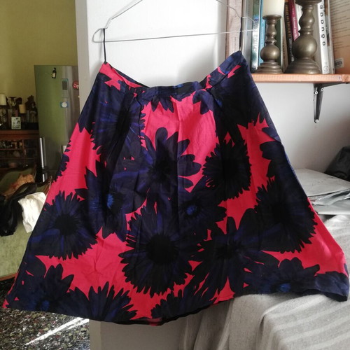 Floral midi skirt Moda at George size 42 like new, cotton, blue and pink