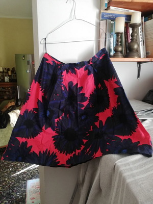 Floral midi skirt Moda at George size 42 like new, cotton, blue and pink