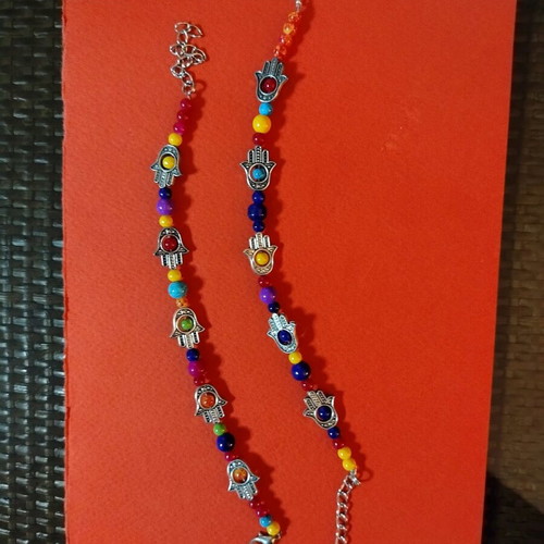 Ethnic bracelets new, colorful, set of 2 pieces