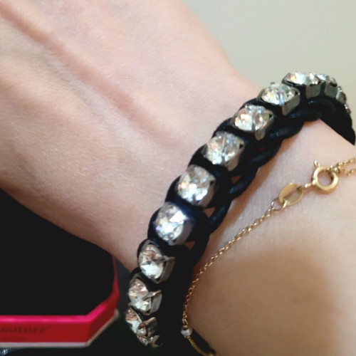 Juicy Couture Bracelet with Crystals like new, black and white